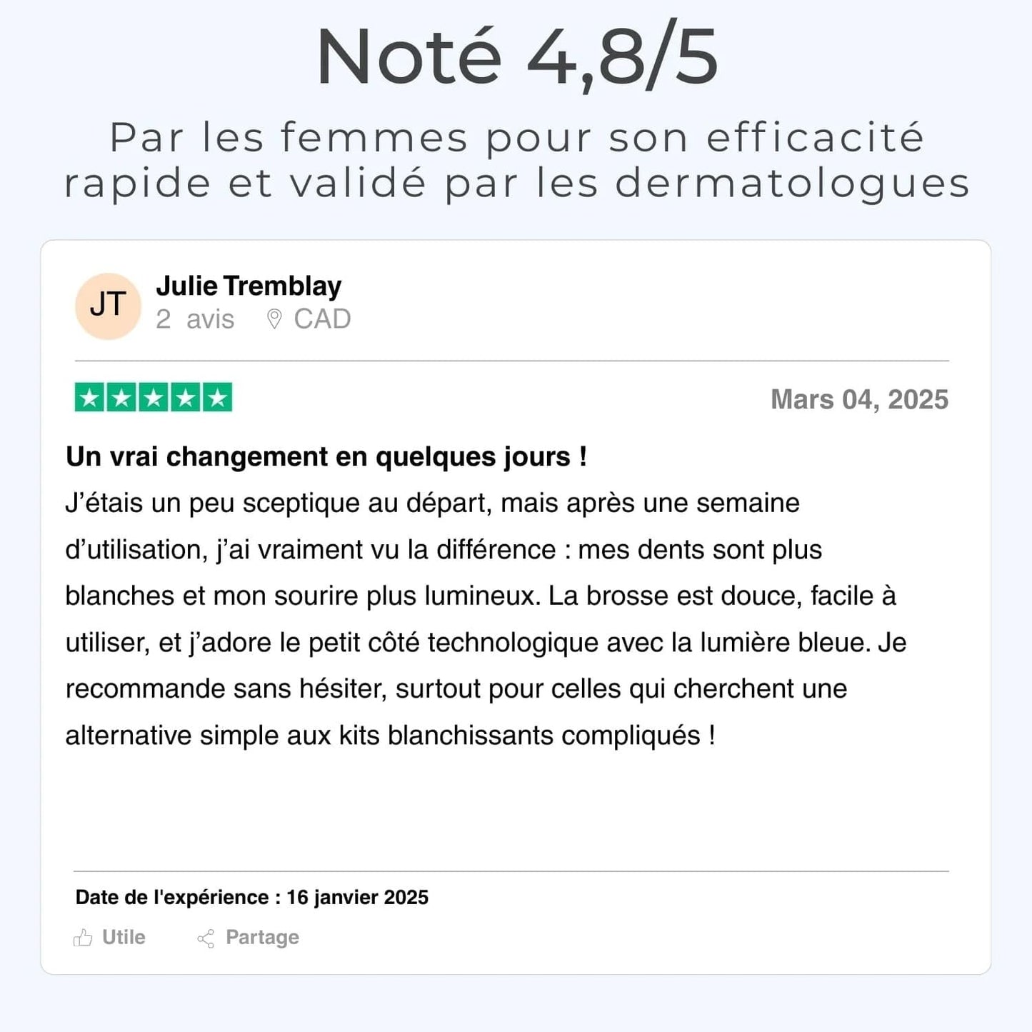 IVISMILE – Brosse à dents LED